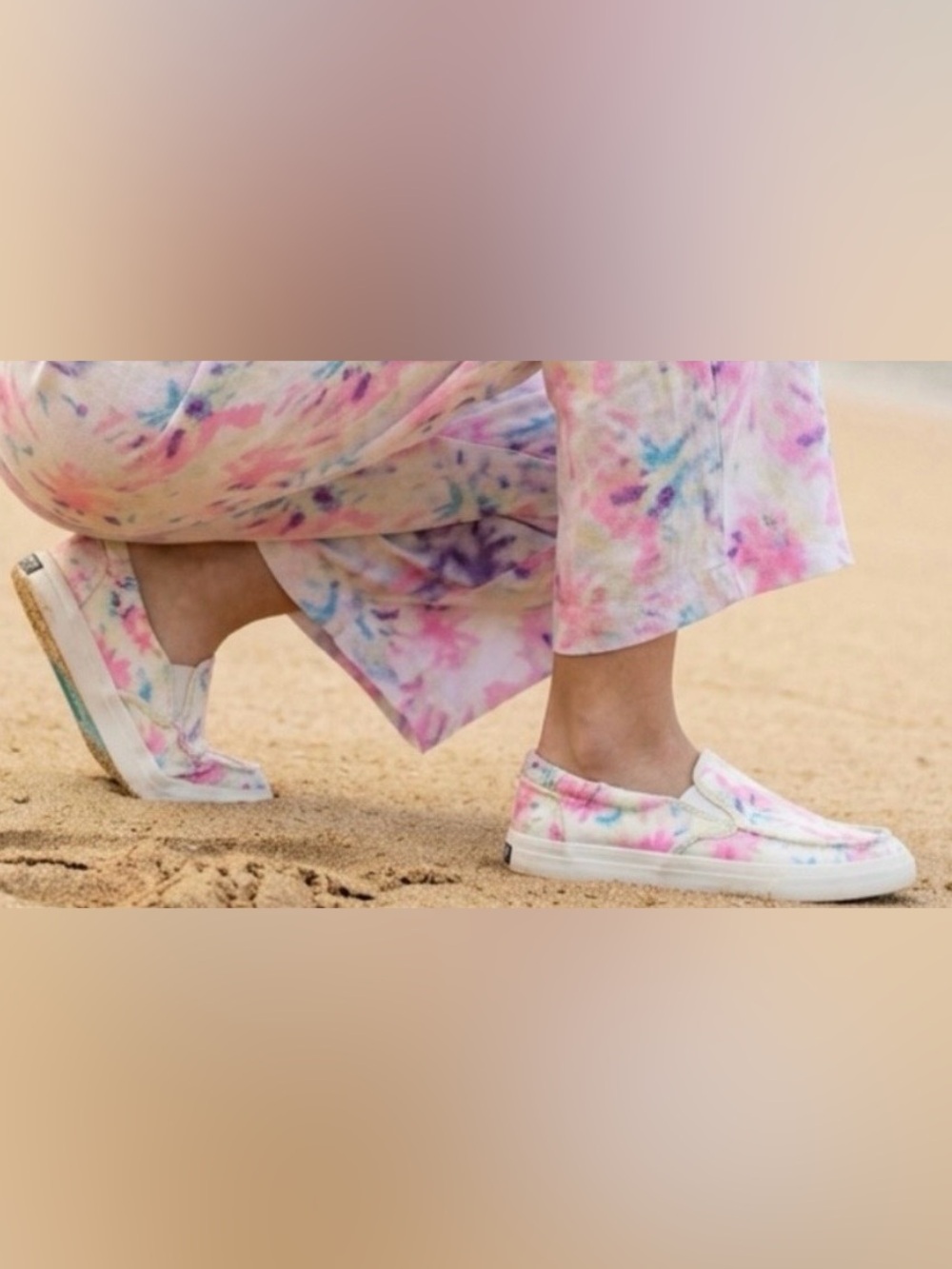 Sperry Top Sider Salty Jr Washable Girls' Tie Dye Slip-On Sneaker